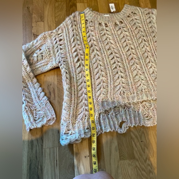 NWT, POL loose knit, sheer, distressed sweater - Picture 4 of 6